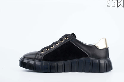 Fresh Leather Sneakers Black