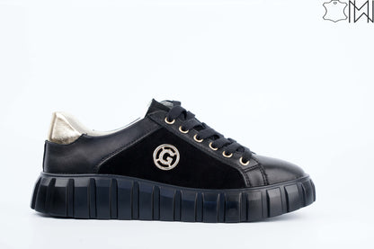 Fresh Leather Sneakers Black