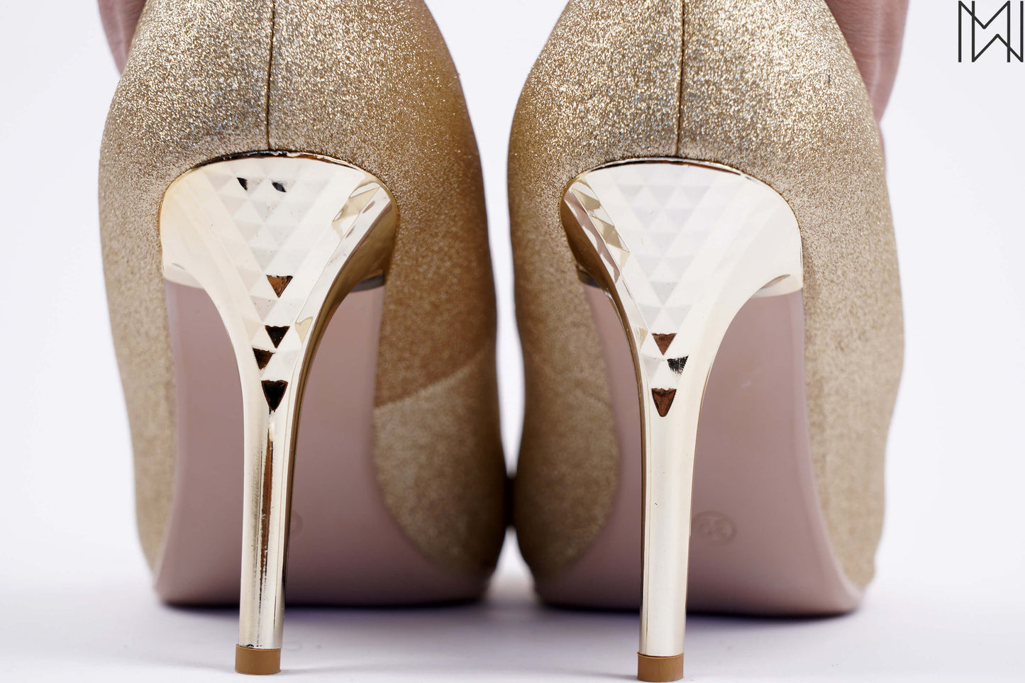 Gold with Detailed Heel