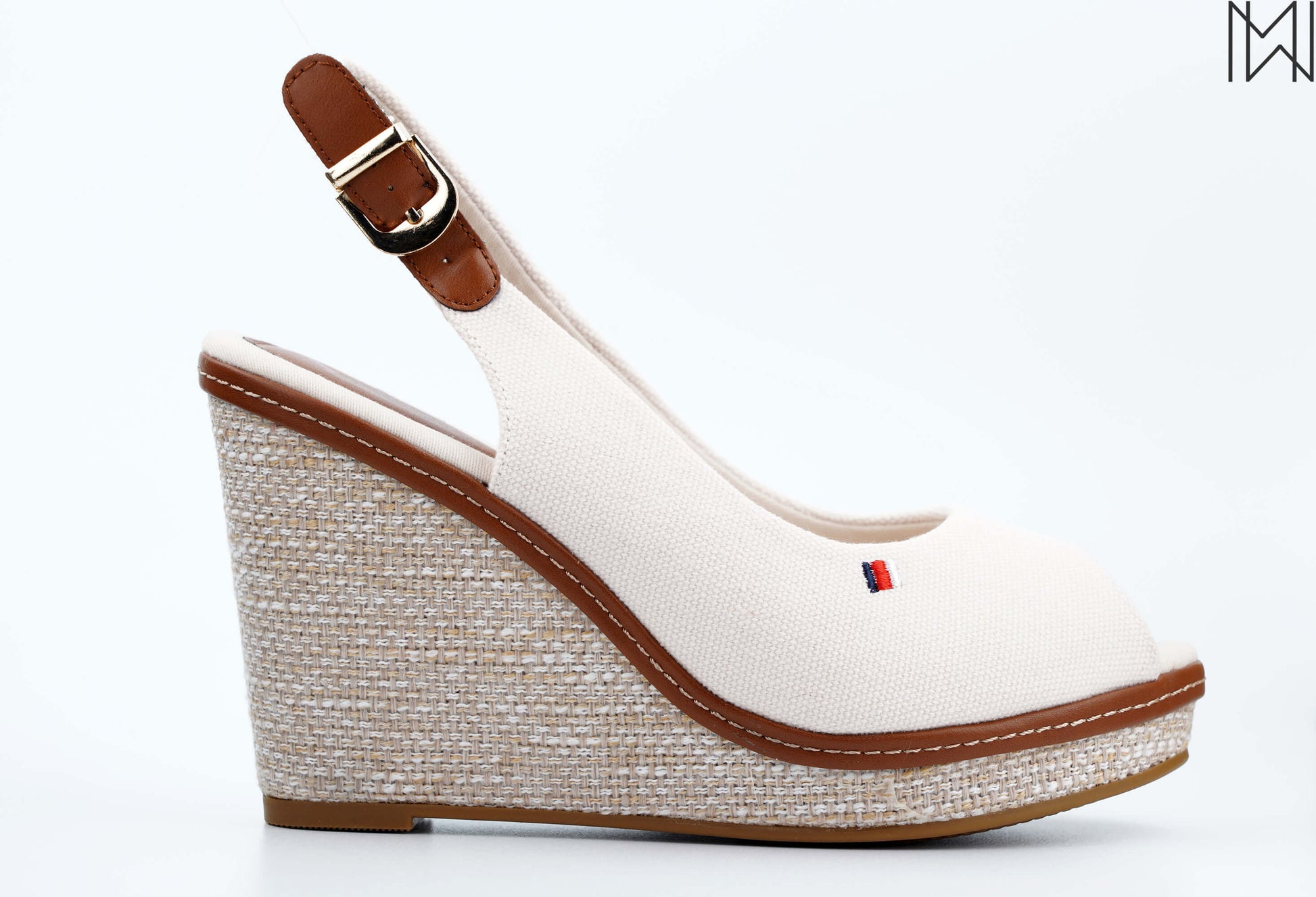 beige wedges woman